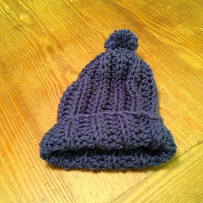 Chunky crocheted extreme slouchy pom pom hats. Can also be worn with the brim lo  eb-47142551